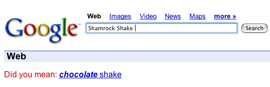 Google: Shamrock Shake