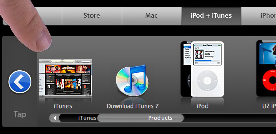 iTunes store on iPhone